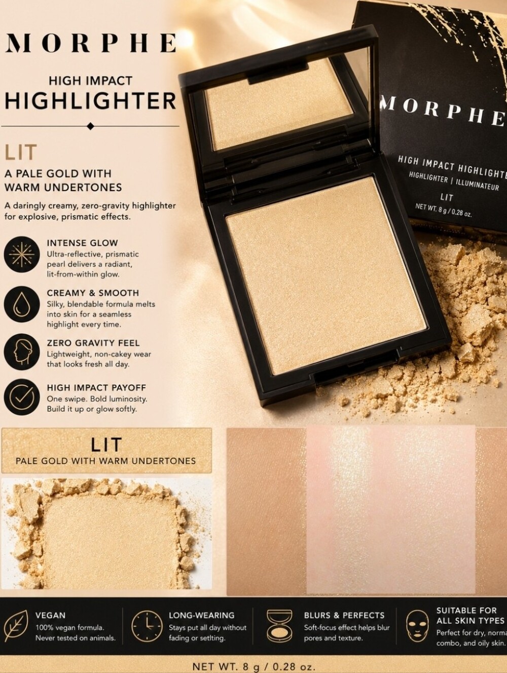Morphe High Impact Highlighter Shade - LIT
